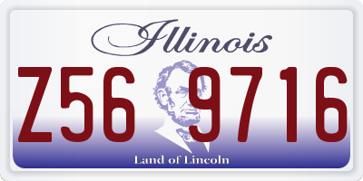 IL license plate Z569716