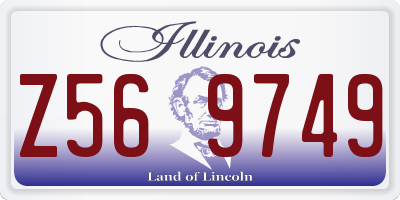 IL license plate Z569749