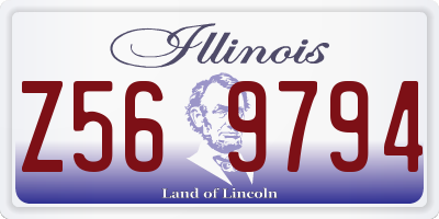 IL license plate Z569794