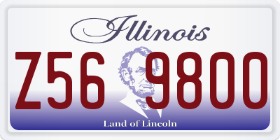 IL license plate Z569800