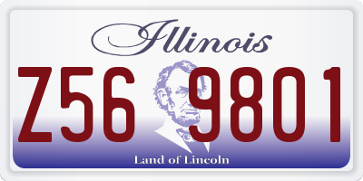 IL license plate Z569801