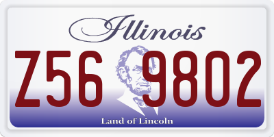 IL license plate Z569802