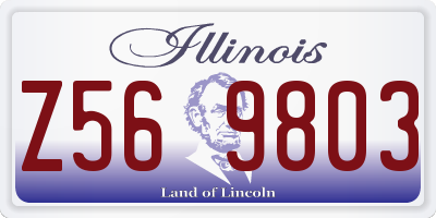IL license plate Z569803
