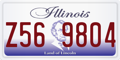 IL license plate Z569804