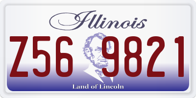 IL license plate Z569821