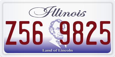 IL license plate Z569825