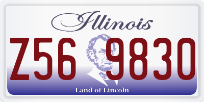 IL license plate Z569830