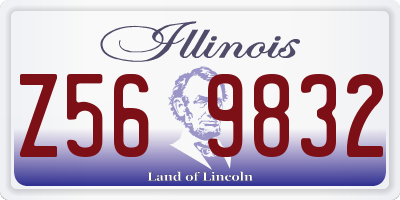 IL license plate Z569832