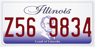 IL license plate Z569834