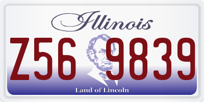 IL license plate Z569839