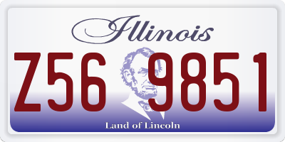 IL license plate Z569851