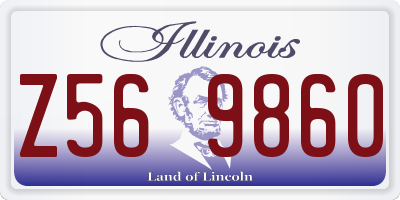 IL license plate Z569860