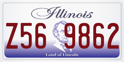 IL license plate Z569862
