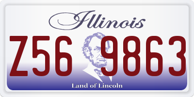 IL license plate Z569863