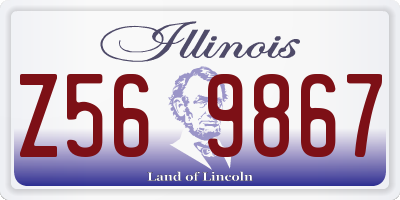 IL license plate Z569867