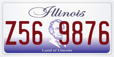 IL license plate Z569876