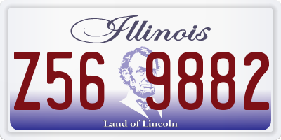 IL license plate Z569882