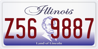IL license plate Z569887