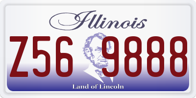 IL license plate Z569888