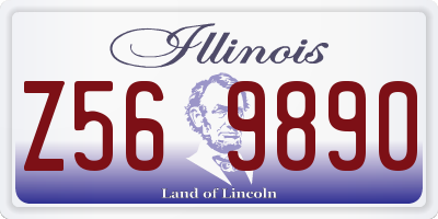 IL license plate Z569890