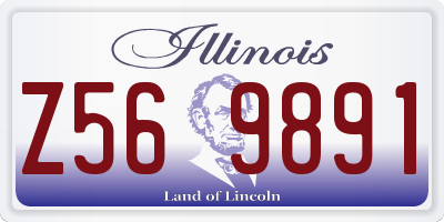IL license plate Z569891
