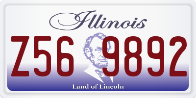 IL license plate Z569892