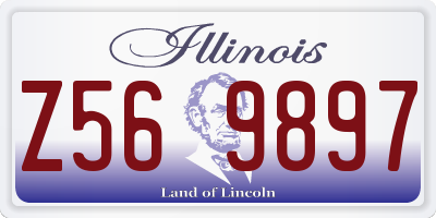 IL license plate Z569897