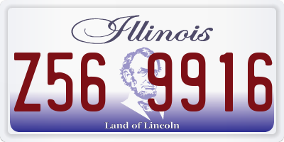 IL license plate Z569916