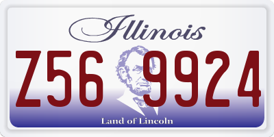 IL license plate Z569924