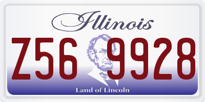 IL license plate Z569928