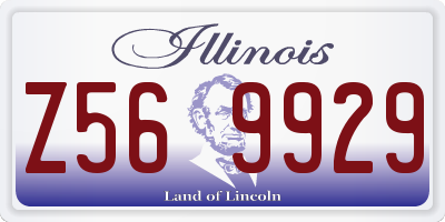 IL license plate Z569929