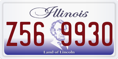 IL license plate Z569930