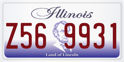 IL license plate Z569931