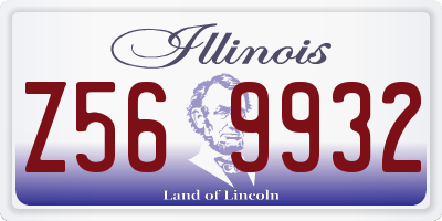 IL license plate Z569932