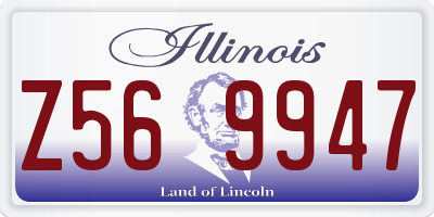 IL license plate Z569947