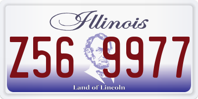 IL license plate Z569977