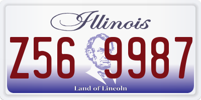 IL license plate Z569987