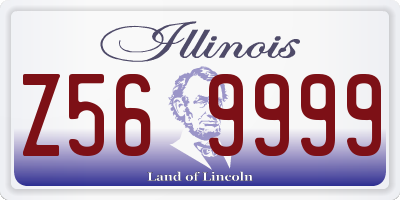 IL license plate Z569999