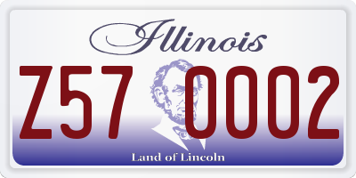 IL license plate Z570002