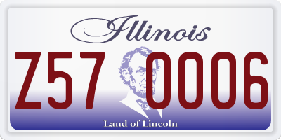 IL license plate Z570006