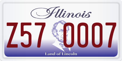 IL license plate Z570007