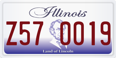 IL license plate Z570019