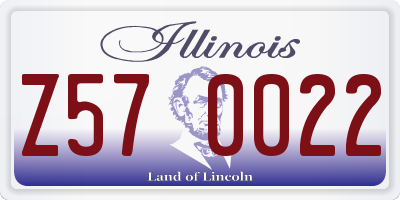IL license plate Z570022