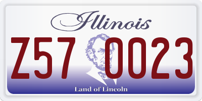 IL license plate Z570023