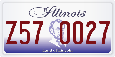 IL license plate Z570027