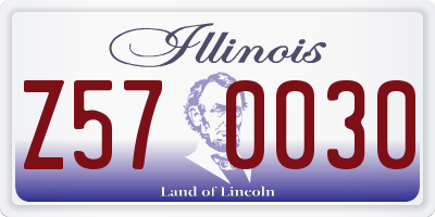 IL license plate Z570030