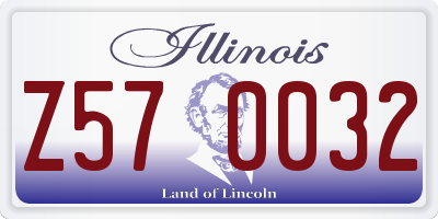 IL license plate Z570032