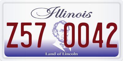 IL license plate Z570042
