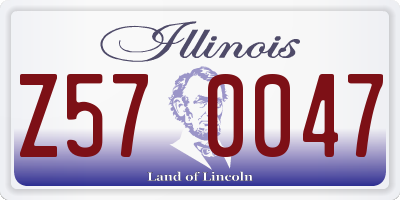 IL license plate Z570047