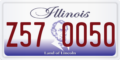 IL license plate Z570050